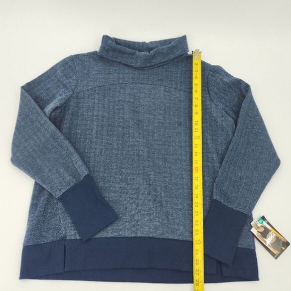 Avia Fleece Turtleneck Sweatshirt Womens Size XL Herringbone Pullover Athleisure - Picture 5 of 9